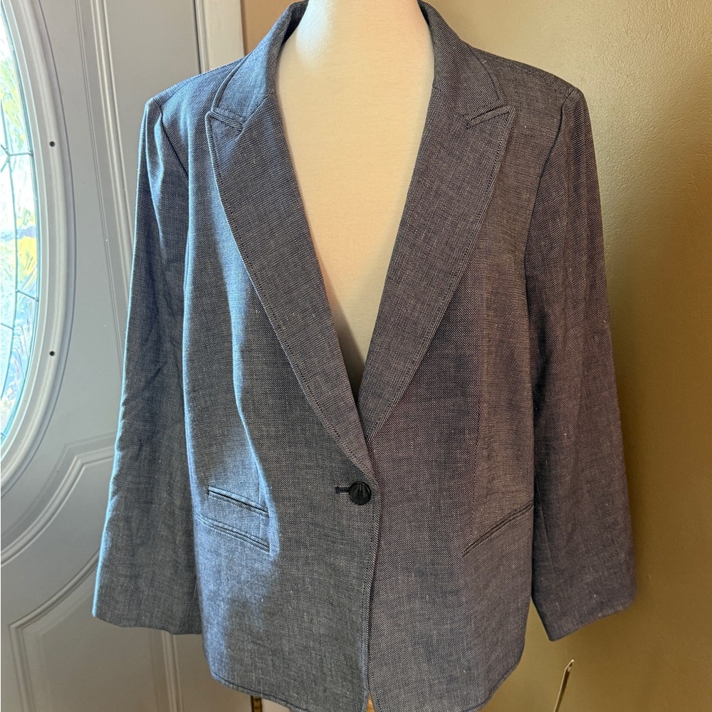 Tahari ASL Classic Gray Blazer